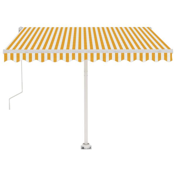 vidaXL Auvent automatique sur pied 350x250 cm Jaune/Blanc