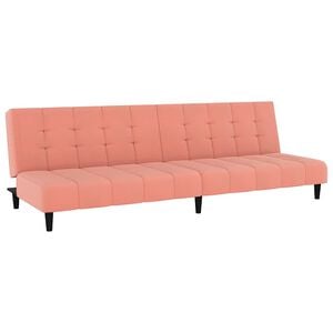 vidaXL Canap&eacute;-lit &agrave; 2 places rose velours