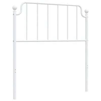 vidaXL Tête de lit métal blanc 90 cm