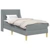 vidaXL Cadre de lit avec matelas Gris clair 90 x 190 cm Tissu