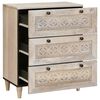 vidaXL Buffet 60 x 33 x 75 cm bois de manguier massif Blanc