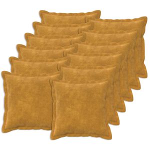 vidaXL Housse de coussin 12 pc HOUTEN Jaune 40 x 40 cm