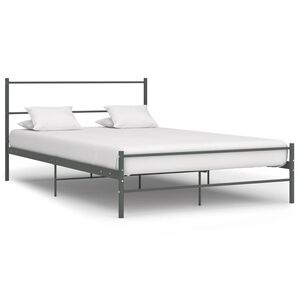 vidaXL Cadre de lit sans matelas gris m&eacute;tal 120x200 cm