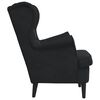 vidaXL fauteuil Noir 92 x 71 x 91 cm Velours