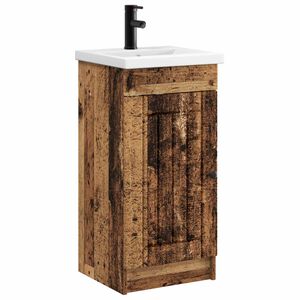 vidaXL Meuble de salle de bain avec &eacute;vier Bois ancien