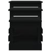 vidaXL Tables basses 3 pcs noir bois d'ing&eacute;nierie