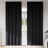 vidaXL Rideaux occultants avec anneaux 2 pcs Noir 260 x 140 cm