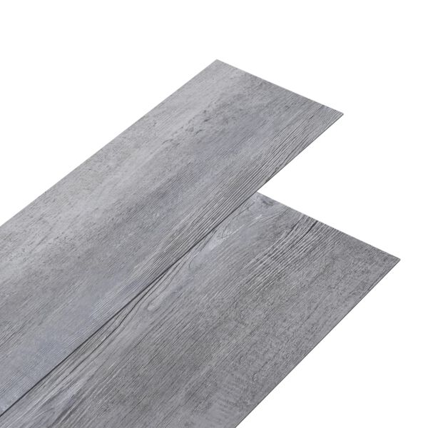 vidaXL Dalles de plancher PVC 5,02 m&sup2; 2 mm autoadh&eacute;sif gris bois mat