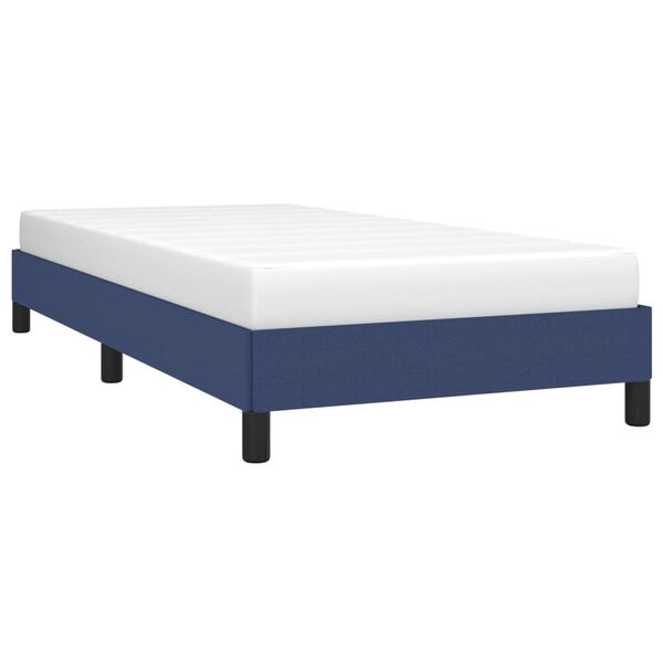 vidaXL Cadre de lit sans matelas bleu 90x190 cm tissu
