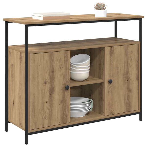 vidaXL Buffet Ch&ecirc;ne artisanal 100 x 35 x 80 cm Bois d'ing&eacute;nierie