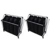 vidaXL Trieuses &agrave; linge avec sacs 2 pcs Noir et Gris