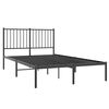 vidaXL Cadre de lit métal sans matelas avec tête de lit noir 120x190cm