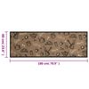 vidaXL Tapis de cuisine lavable imprim&eacute; Morning brun 60x180 cm velours