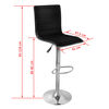 vidaXL Tabourets de bar lot de 2 noir similicuir