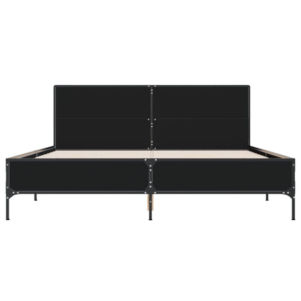 vidaXL Cadre de lit sans matelas noir 150x200 cm
