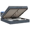 vidaXL Lit coffre avec matelas et LED Gris fonc&eacute; 180 x 200 cm Velours