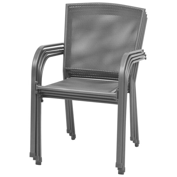 vidaXL Ensemble à manger d'extérieur 5 pcs Acier Anthracite