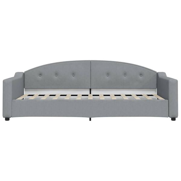 vidaXL Lit de repos sans matelas gris clair 90x200 cm tissu