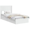 vidaXL Cadre de lit avec rangement et t&ecirc;te de lit Blanc 75 x 190 cm