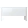 vidaXL Table basse blanc brillant 80x50x42,5 cm bois d'ing&eacute;nierie