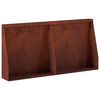 vidaXL Mur de sout&egrave;nement 2 pc 40 x 12 x 30 cm Acier patin&eacute; Rouill&eacute;