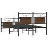 vidaXL Cadre de lit sans matelas ch&ecirc;ne marron 120x190 cm
