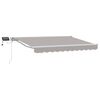 vidaXL Cadre de store manuel avec LEDs Gris clair et blanc 3 x 2,5 m