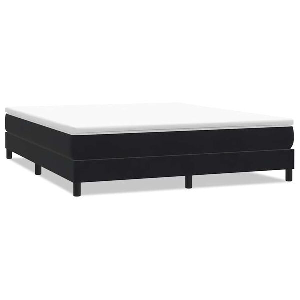 vidaXL Sommier &agrave; lattes de lit sans matelas noir 180x210 cm velours