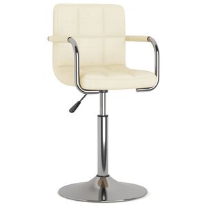 vidaXL Tabouret de bar Cr&egrave;me Tissu