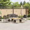 vidaXL Ensemble de canap&eacute; de jardin 6 pcs Gris clair et gris fonc&eacute;