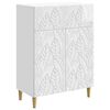 vidaXL Buffet Blanc brillant 66 x 34,5 x 90 cm Bois d'ing&eacute;nierie