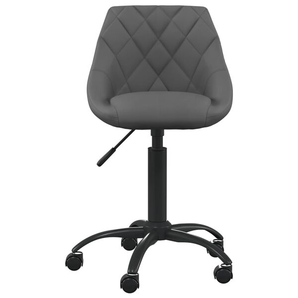 vidaXL Chaise de salle à manger Gris foncé Velours