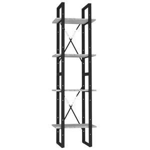 vidaXL Biblioth&egrave;que 4 niveaux Sonoma gris 40x30x140 cm Bois