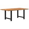 vidaXL Table &agrave; manger marron clair bois de ch&ecirc;ne massif rectangulaire