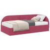 vidaXL Cadre de lit d'angle avec matelas 2 pc Bordeaux 90 x 200 cm
