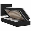 vidaXL Lit avec rangement et matelas Noir 90 x 200 cm tissu