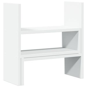 vidaXL Organisateur de bureau r&eacute;glable blanc bois d'ing&eacute;nierie
