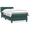 vidaXL Sommier &agrave; lattes de lit et matelas vert fonc&eacute; 90x220 cm velours