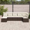 vidaXL Ensemble de canap&eacute; de jardin 7 pcs Marron Poly rotin