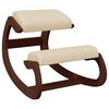 vidaXL Chaise assis-genoux cr&egrave;me 55x84x55 cm contreplaqu&eacute; de bouleau
