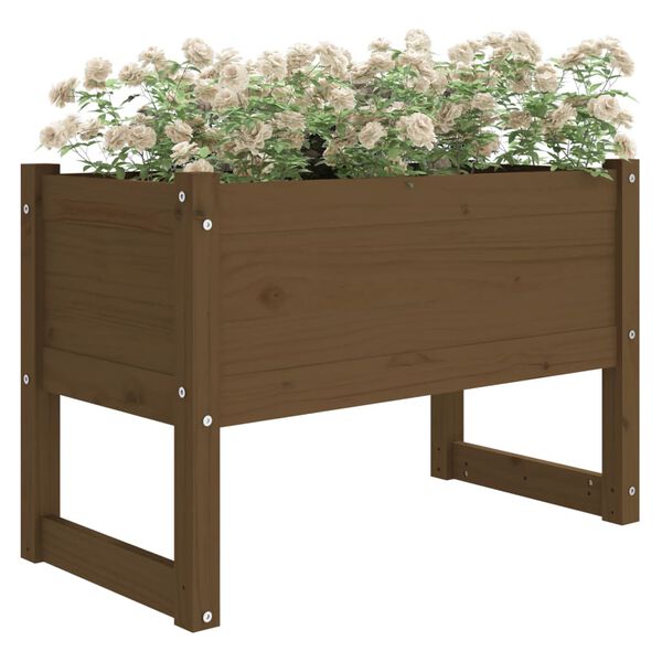 vidaXL Jardini&egrave;re Marron miel 78x40x52 cm Bois massif de pin
