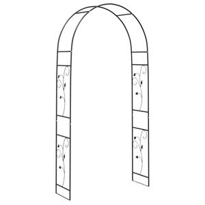 vidaXL Arche de jardin Noir 115 x 37 x 231 cm