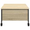 vidaXL Table basse avec roulettes chêne sonoma bois d'ingénierie