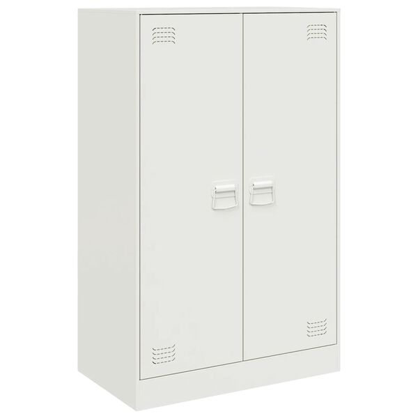 vidaXL Buffet blanc 67x39x107 cm acier