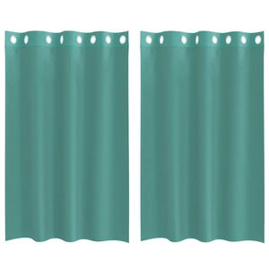 vidaXL Rideaux en voile avec &oelig;illets 2 pcs turquoise