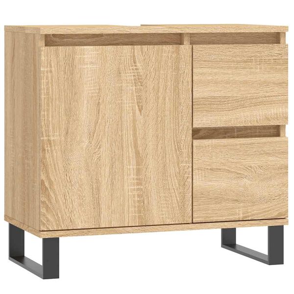 vidaXL Armoire salle de bain ch&ecirc;ne sonoma 65x33x60 cm