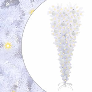 vidaXL Sapin de No&euml;l artificiel avec 150 LED Blanc 120 cm PVC et Acier