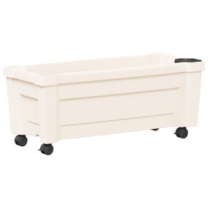 vidaXL Pot Calypso avec roues PP Blanc