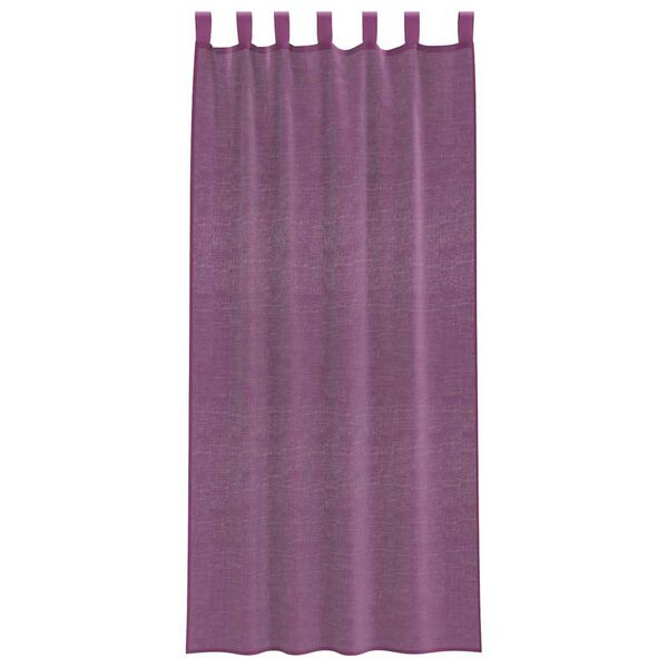 vidaXL Rideaux en voile avec boucles 2 pcs violet 140x225 cm
