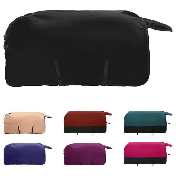 vidaXL Couverture &Eacute;quine Vert fonc&eacute; et noir 165 cm Polyester